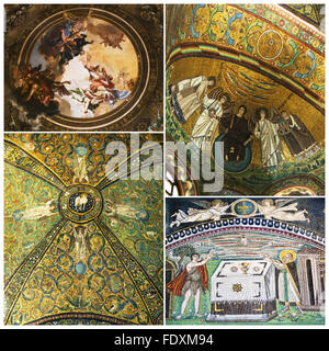 Ravenna, Italia. UNESCO - Sito Patrimonio dell'umanità. I mosaici della Basilica di San Vitale Foto Stock