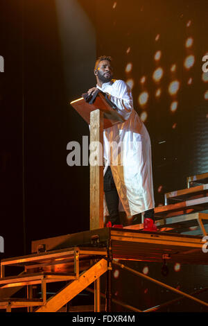 Brighton, Regno Unito. 2 febbraio 2016. Jason Derulo eseguire presso il Centro di Brighton a febbraio 2nd, 2016 inBrighton, Inghilterra. Credito: Jason Richardson/Alamy Live News Foto Stock