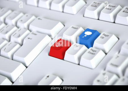 Immagine della tastiera del computer con simbolo clous su di esso Foto Stock
