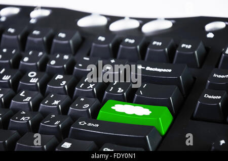 Immagine della tastiera del computer con simbolo clous su di esso Foto Stock