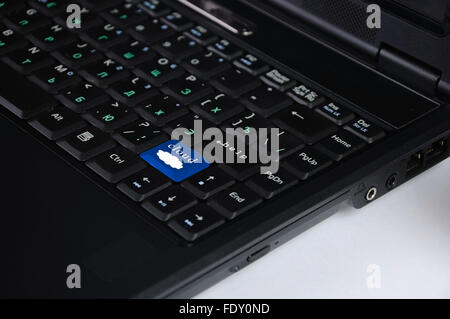 Immagine della tastiera del computer con simbolo clous su di esso Foto Stock