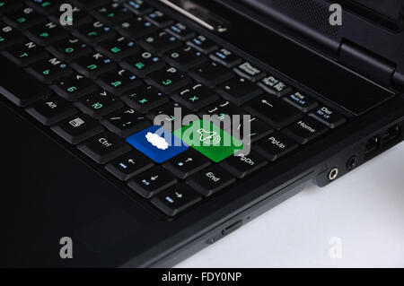 Immagine della tastiera del computer con simbolo clous su di esso Foto Stock