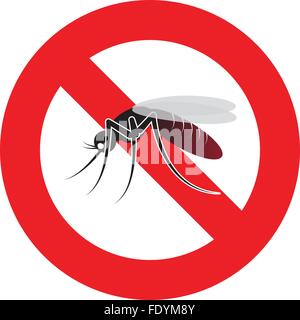 [EPS10] Avvertimento segno di zanzara Illustrazione Vettoriale