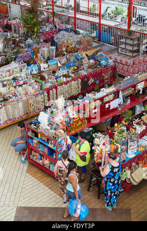 Marche de Pape'ete (Pape'ete mercato), Pape'ete, Tahiti, Polinesia Francese Foto Stock