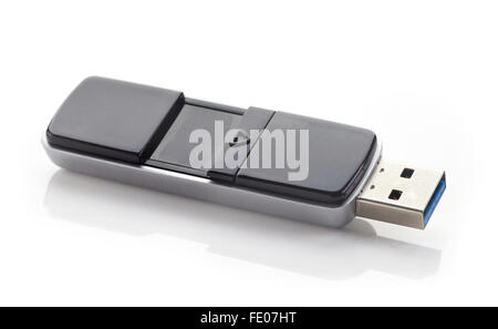 Memoria Flash isolato su sfondo bianco Foto Stock