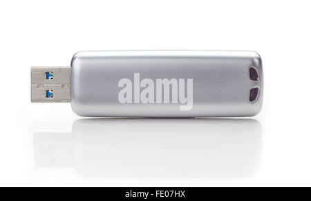 Memoria Flash isolato su sfondo bianco Foto Stock