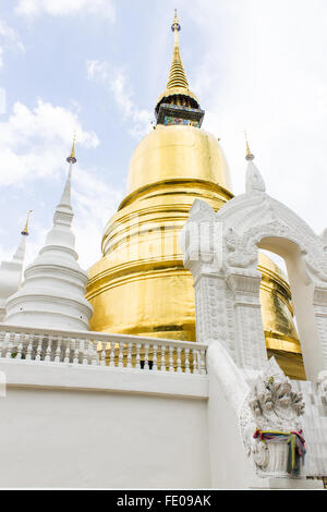 Pagoda di Wat Suan Dok in Chiang Mai Thailandia Foto Stock