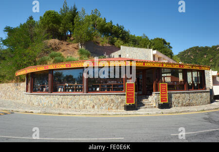 Negozio di souvenir il Monastero Kykkos nei Monti Troodos, Cipro Foto Stock