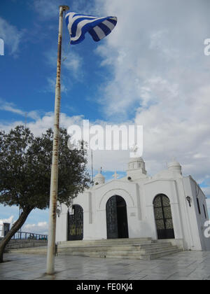 La Cappella di San Giorgio. sul Monte Lycabettus, Atene, Grecia, Europa Foto Stock