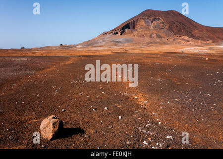 Il paesaggio del deserto, Vulcano Calhau su Cabo Verde Foto Stock