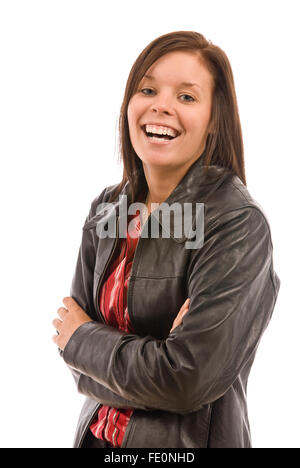Ridere Signorina Foto Stock