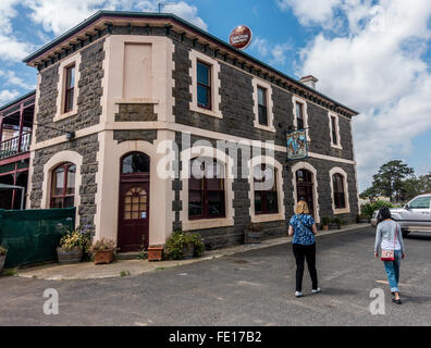 Pullman e cavalli Inn at Clarkefield, Victoria, Australia Foto Stock