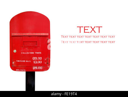 Postbox isolato Foto Stock