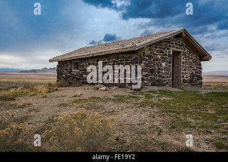 Replica del vecchio Pony Express Station Foto Stock