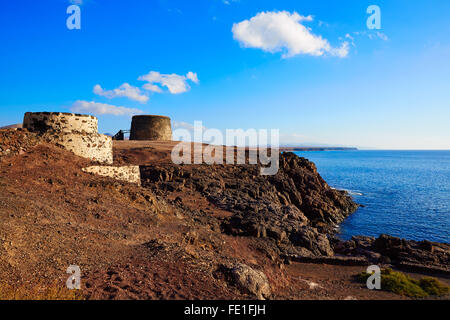 El Cotillo Toston torre di castello a Fuerteventura Isole Canarie Spagna Foto Stock