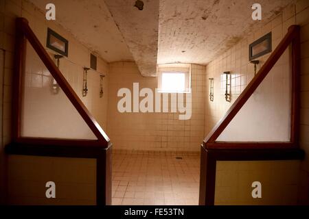 HMP Dorchester prigione, blocco doccia, Dorset, Gran Bretagna, Regno Unito Foto Stock