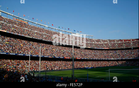 Lo stadio Camp Nou, lo stadio nella città di Barcellona. Football Club Barcelona Foto Stock