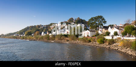 Il fiume Elba a Blankenese, Amburgo, Germania Foto Stock