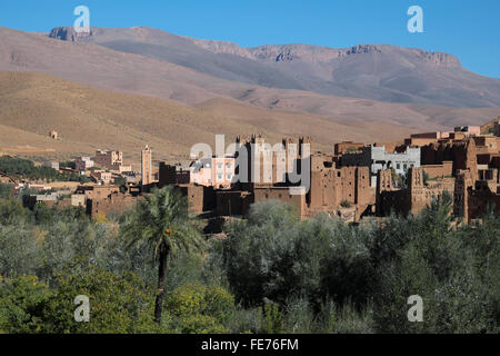 Vecchia kasbah in Dadès Valley, Alto Atlante, Souss-Massa-Drâa, Marocco Foto Stock