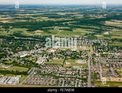 Vista aerea del Beamsville Ontario da sud-ovest. Foto Stock