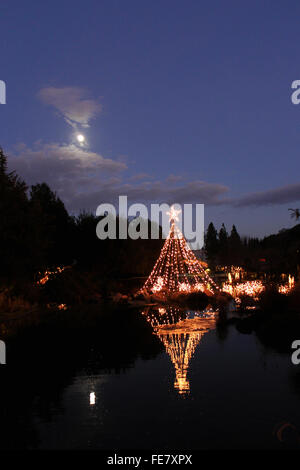 Le luci di Natale gilroy gardens brian mcguire Foto Stock