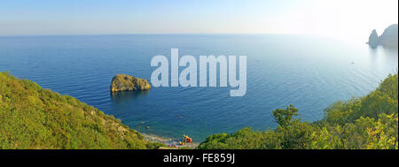 La vista panoramica di Fiolent cape nel Mar Nero, Ucraina Foto Stock