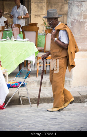 Strada di bella vecchia Havana, Cuba Foto Stock