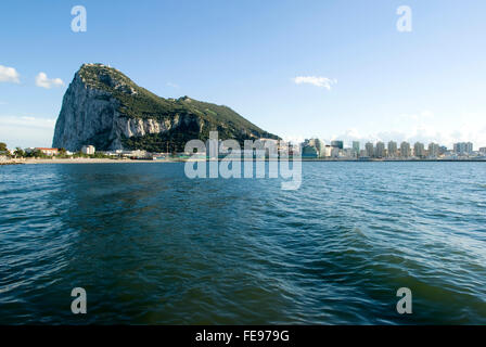 La parete ovest della Rocca di Gibilterra Foto Stock