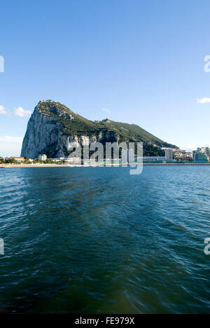 La parete ovest della Rocca di Gibilterra Foto Stock