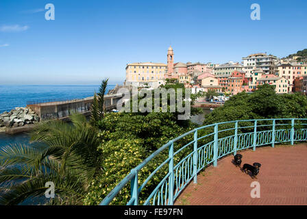 Nervi è un ex villaggio di pescatori ora una località balneare di Genova nella regione Liguria Italia Foto Stock