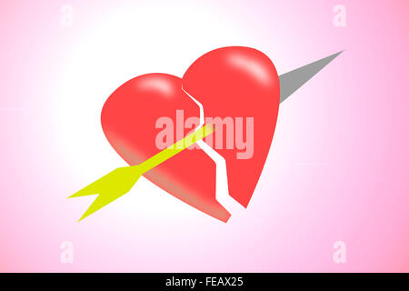 Freccia attraverso il cuore Foto Stock