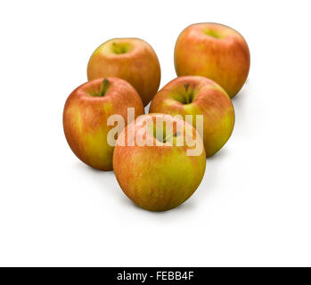 La braeburn organico apple isolato su bianco Foto Stock