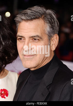 GEORGE CLOONEY noi attore di cinema nel febbraio 2016. Foto di Jeffrey Mayer Foto Stock