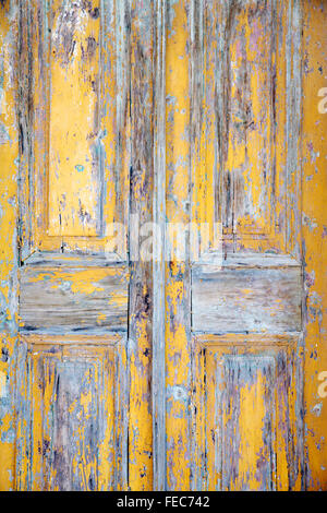 Vecchio giallo Porta Greca, Kastellorizo, Grecia Foto Stock