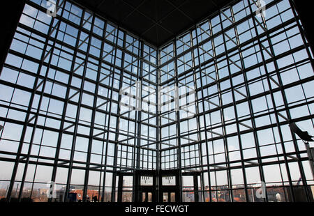 Edificio della Biblioteca Nazionale e universitaria di Zagabria Foto Stock