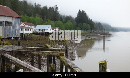 Salmon cannery, Port Edward, vicino al Prince Rupert, British Columbia Foto Stock