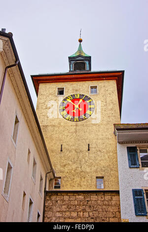 Gate Bieltor a Solothurn in Svizzera. Soletta è la capitale del cantone di Soletta in Svizzera. Esso si trova sul Foto Stock