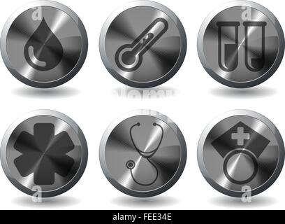 Medico di set di icone Illustrazione Vettoriale