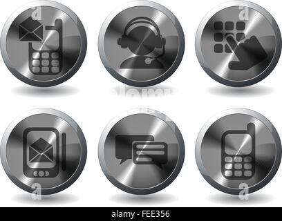 Telefono Icone Le icone Illustrazione Vettoriale