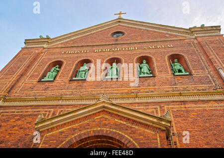 Frammento di St Ansgar nella cattedrale di Copenhagen, Danimarca. È la chiesa principale della diocesi Cattolica Romana di Copenaghen, Foto Stock