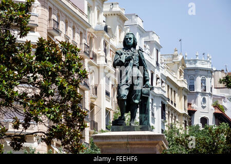 Madrid Spagna,Europa europea,Spagnolo,Centro,Retiro,Paseo del Prado,Bartolome Esteban Murillo,pittore,statua,monumento,Sabino Medina,Spain150708064 Foto Stock