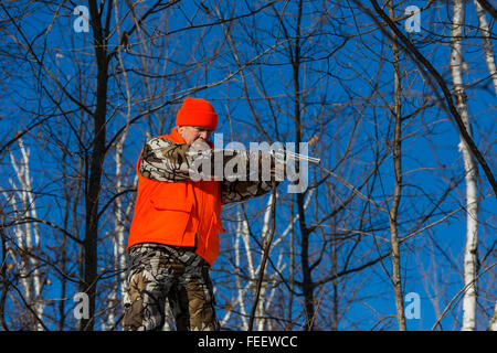 A fine stagione Wisconsin hunter Foto Stock