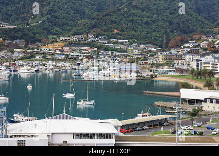 Il pittoresco e il bellissimo Porto di Picton Nuova Zelanda Foto Stock