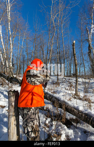 A fine stagione Wisconsin hunter Foto Stock