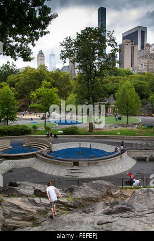 Heckscher parco giochi di Central Park di New York, arbitro Rock, New York, play ground Foto Stock