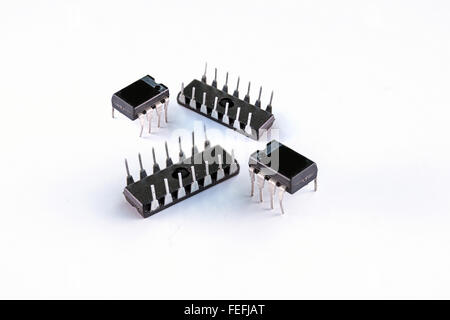 IC ,circuito integrato è il tasto attrezzatura nel circuito elettronico. Foto Stock