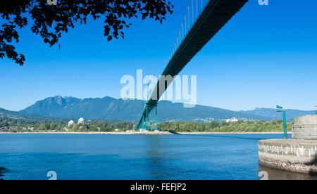 Ponte Lions Gate Vancouver BC Foto Stock