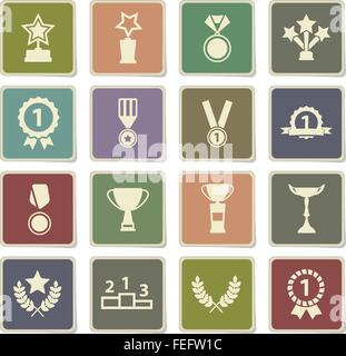 Medaglie e tropheys semplicemente le icone Illustrazione Vettoriale
