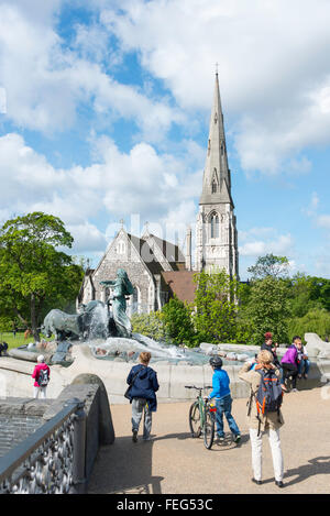 Chiesa Anglicana di Sant'Albano, Churchillparken, Copenaghen (Kobenhavn), Regno di Denmarkk Foto Stock