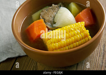 Ajiaco Camagueyano piatto popolare zuppa di Venezuela Foto Stock